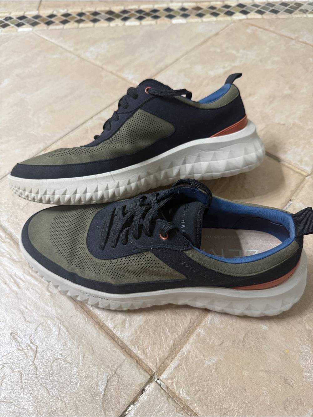 Men's Cole Haan Olive and Black Lightweight Casual Sneakers